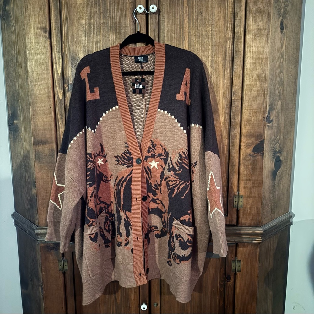 Dressed in LALA Wild Mustang Cardigan Size L/XL